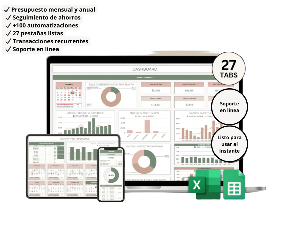 PACK FINANZAS: LA ESTRUCTURA QUE NECESITAS PARA EL CONTROL TOTAL